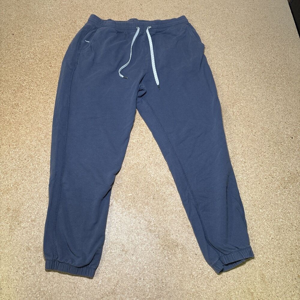 Vuori Mens Jogger Pants Athleisure Stretch Joggers Blue Large